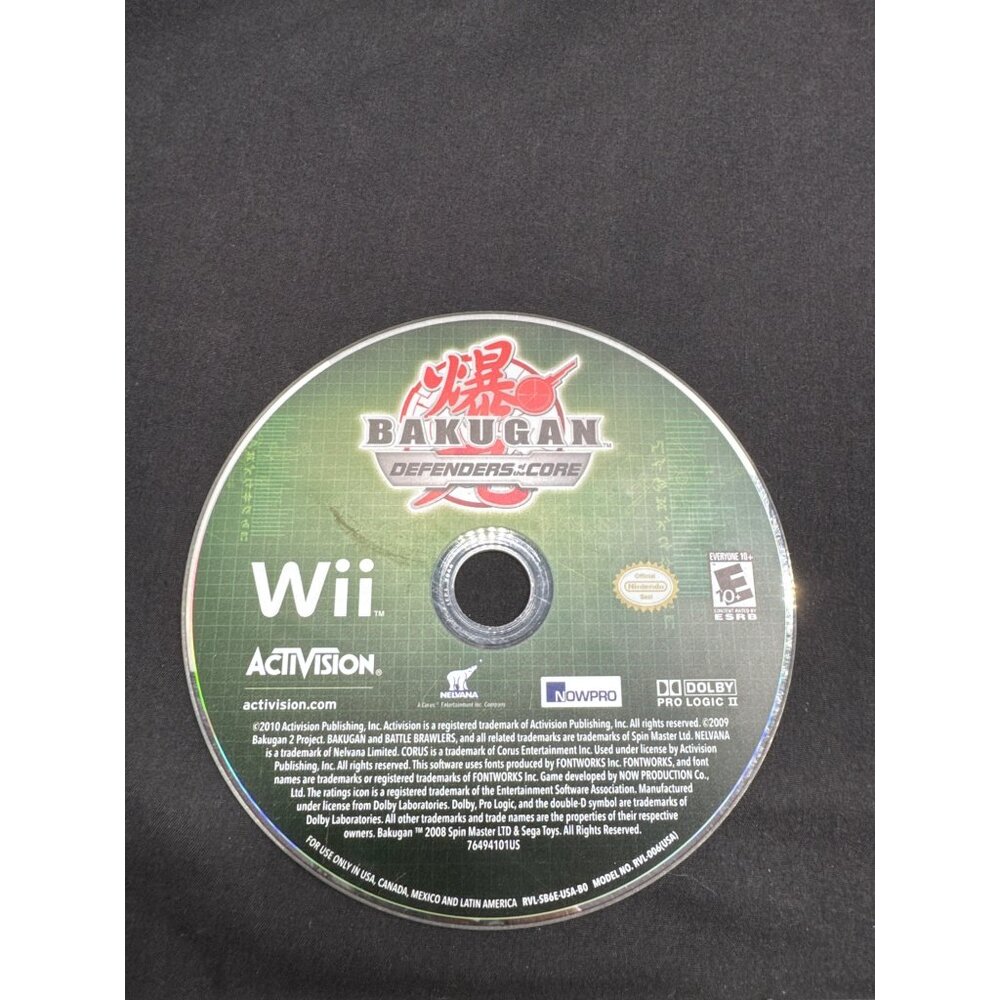 Bakugan Defenders Of The Core Nintendo Wii Disc By Activision Disk Only